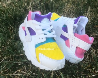huaraches rainbow neon