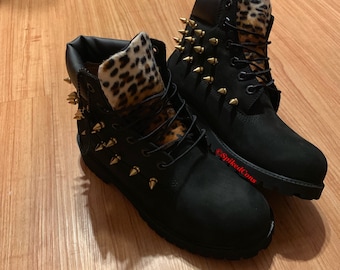leopard timberland boots