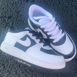 Custom “Reverse AF1 Black & White” (AF1)-- Flip Flop -Check Sizing Before Ordering