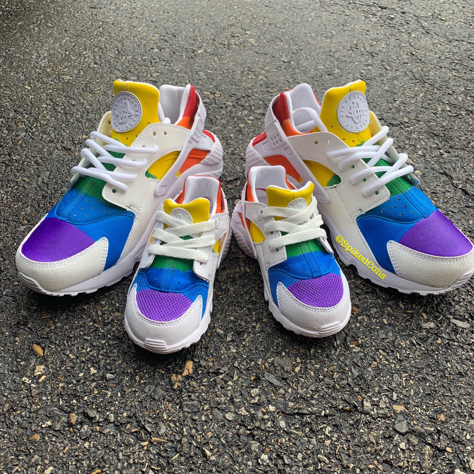 custom huaraches rainbow