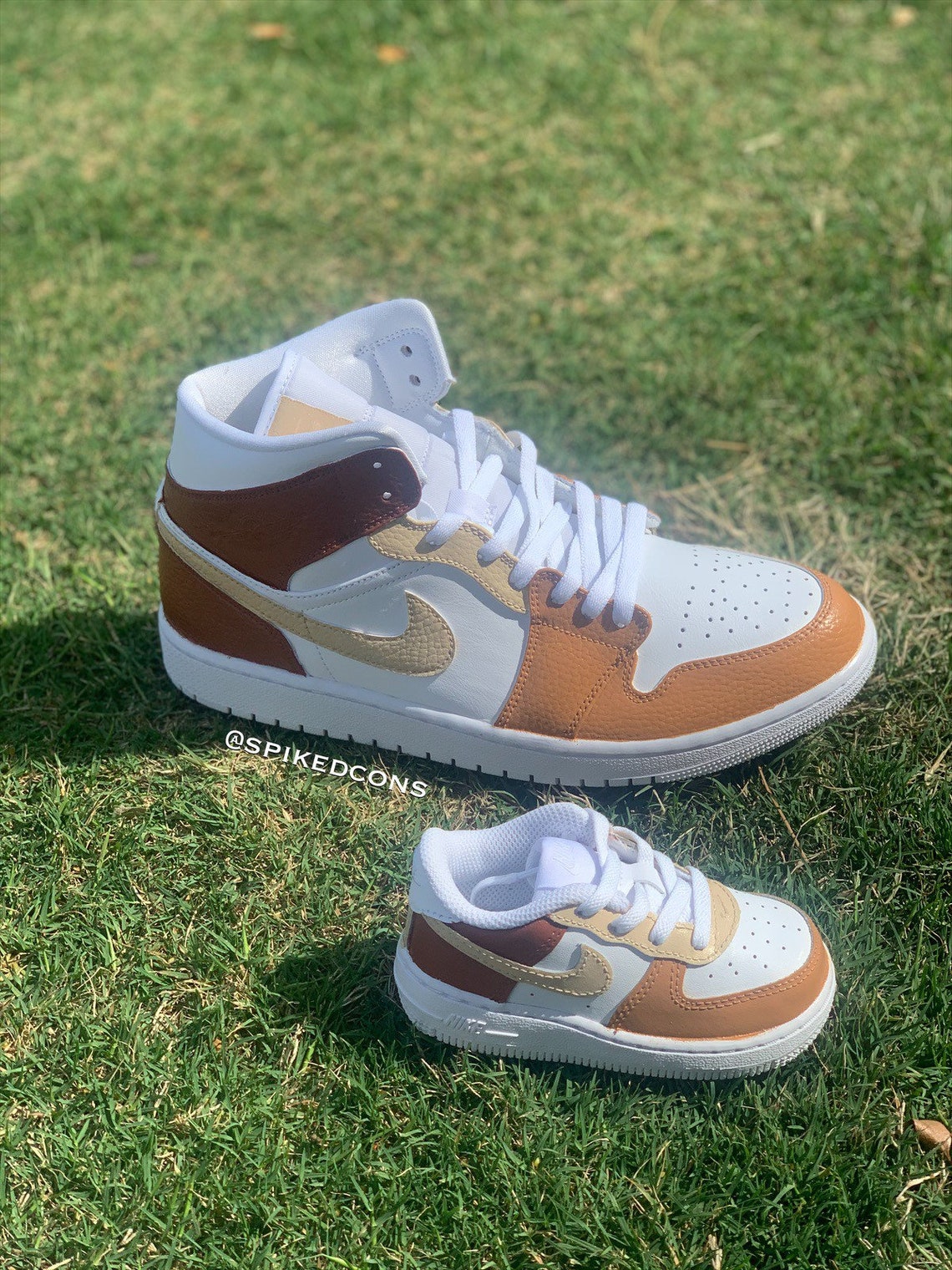 Custom 3 shades of Brown Jordan 1 Other colors Available | Etsy