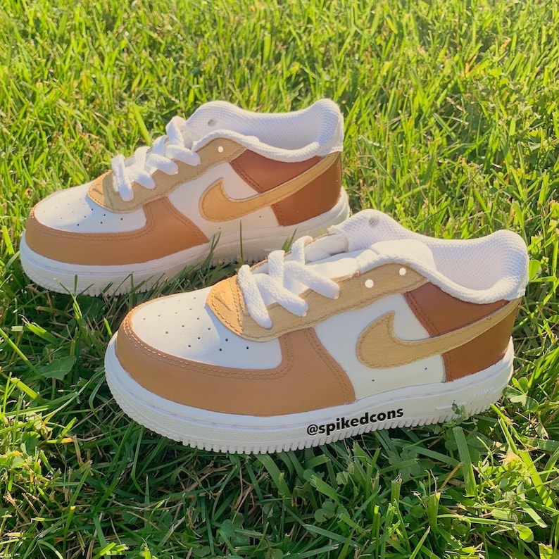 custom brown nike air force 1