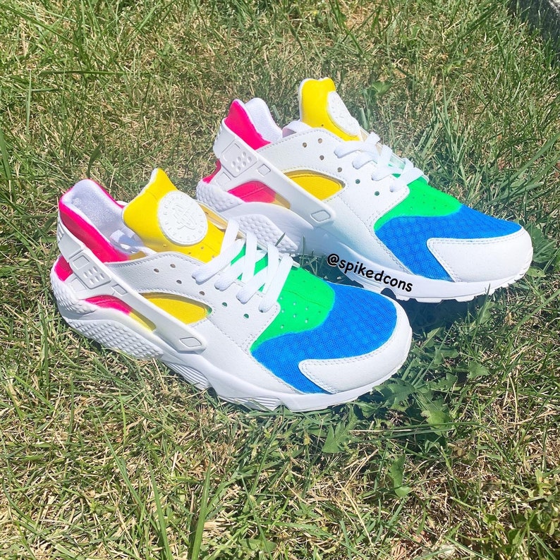 custom rainbow huaraches
