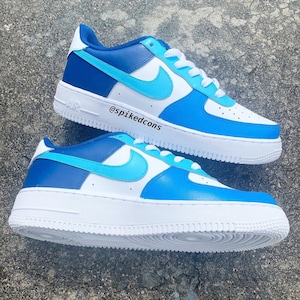 Custom “3 Shades of the Blues” (AF1)Check Sizing Before Ordering