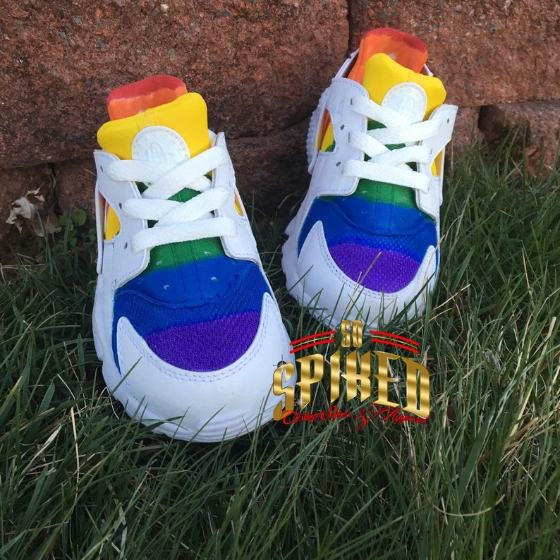 custom rainbow huaraches