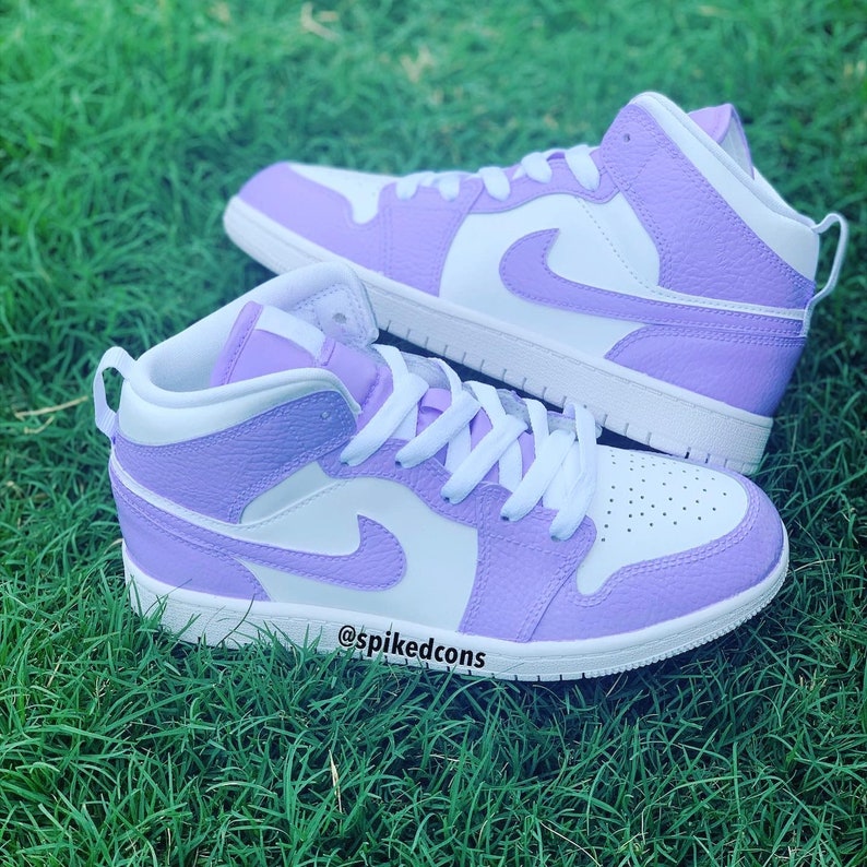mint and purple jordans