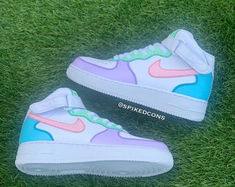 colorful air force ones high top