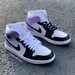 Custom Purple Black & White J 1-(read description)Check Sizing Before Ordering