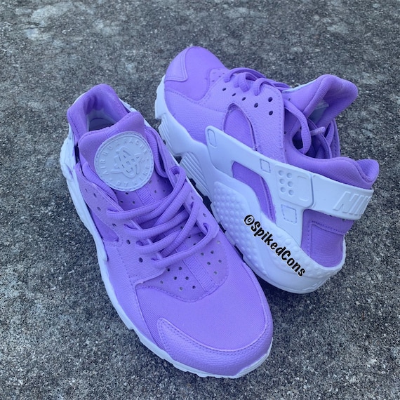 purple and white huaraches