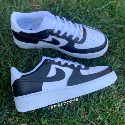 custom black and white af1