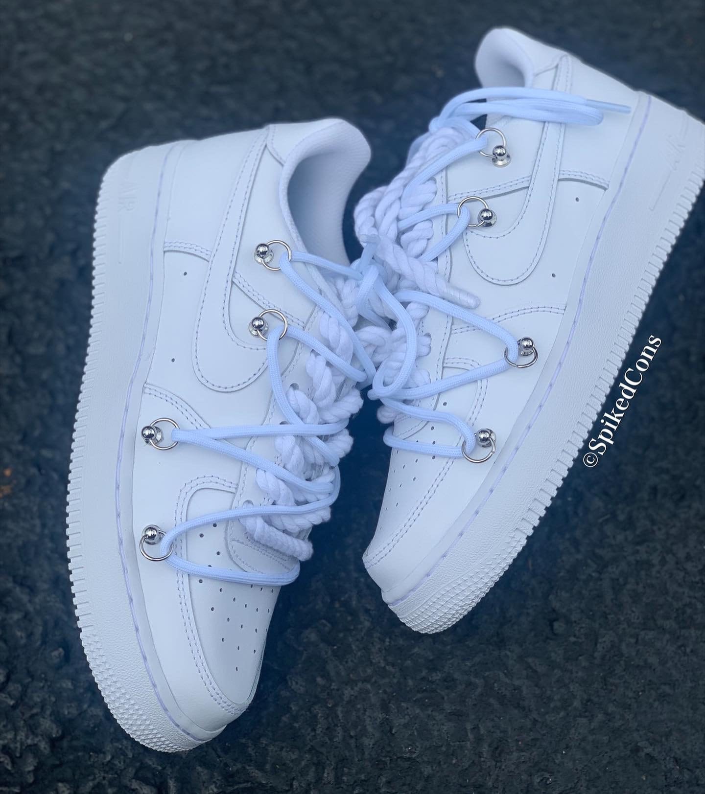 Custom All White AF1 Rope Laces toddler /kid Sizes -  Canada