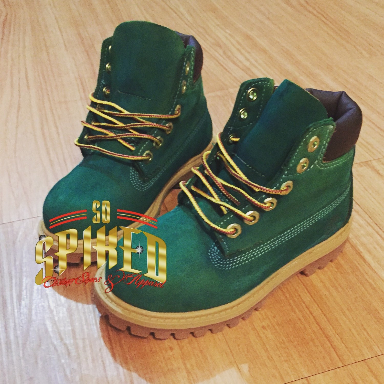 Custom Green Timberlands Custom Field Boot Timberlands (red, Green Blue, Purple  main image 2