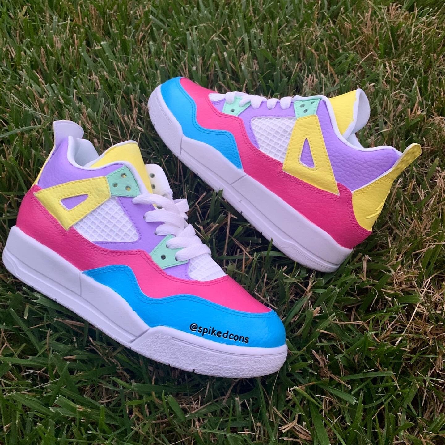 Pastry Custom Jordan 4s Spring Colors PastelCheck Sizing Etsy