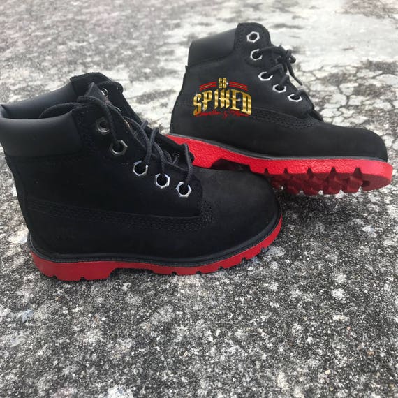 red and black timberlands