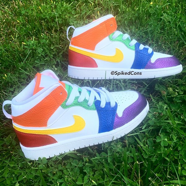 womens rainbow jordans