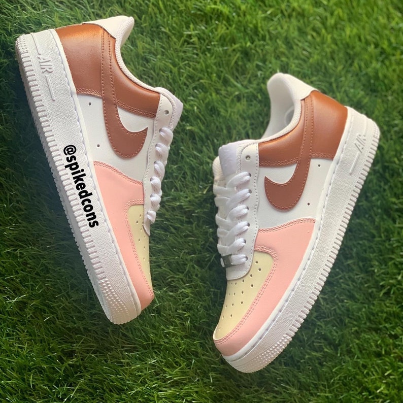 nike air force 1 cream and brown