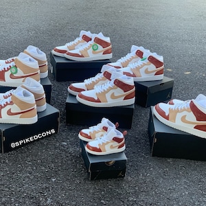 Custom Wedding Sneakers- Jordan 1s (Contact with wedding colors)