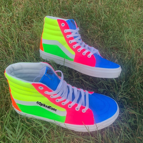 high top colorful vans