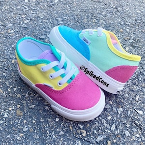 vans pink blue yellow