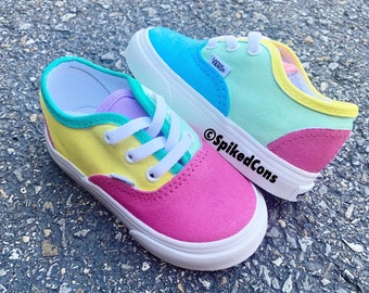 Pastel Pastel Custom Vans Colores: Rosa Azul Amarillo Verde Púrpura