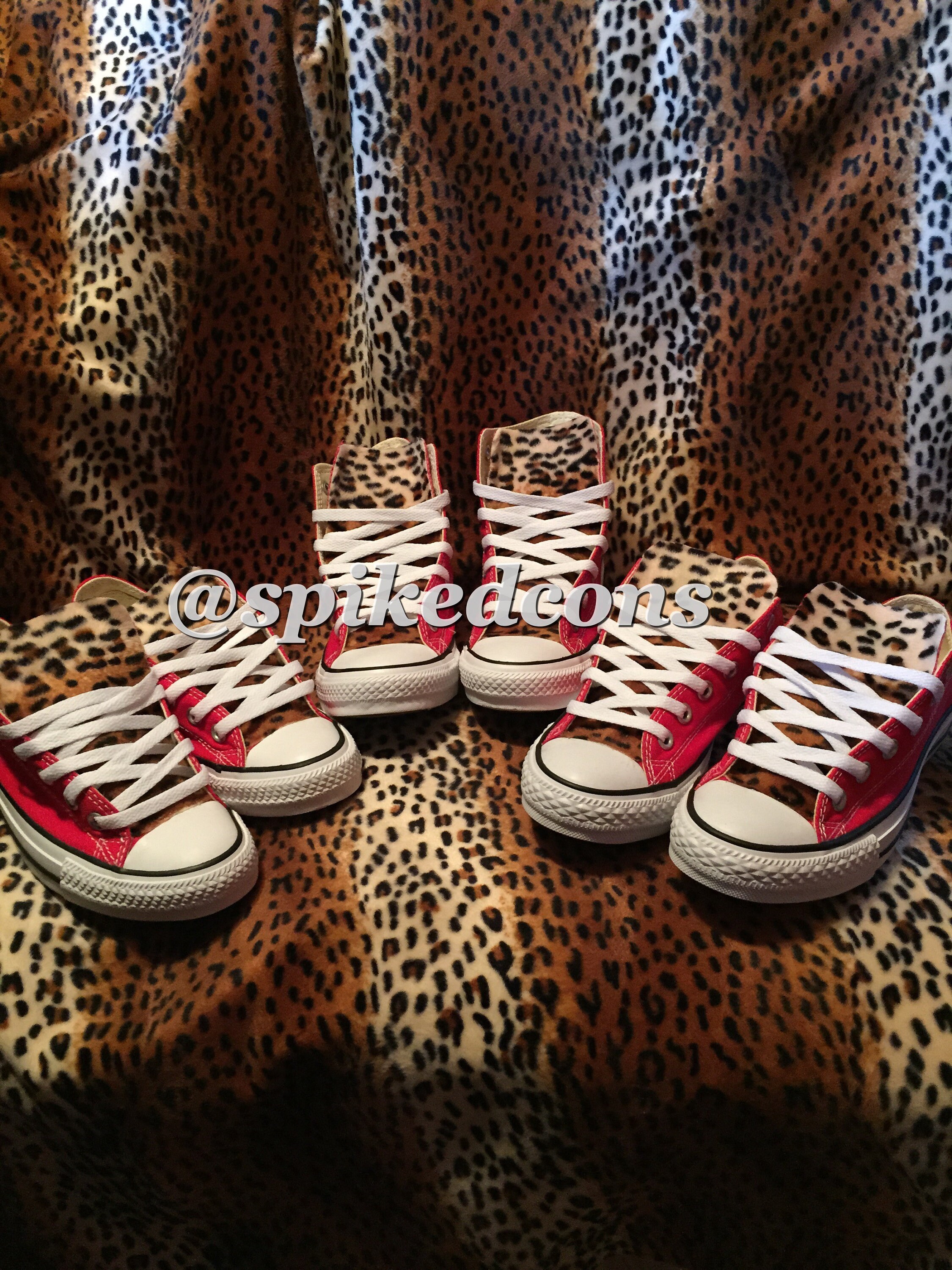 Converse Chuck Taylor Black Low Top Leopard Print Tongue Sneaker M 9.5/W 11.5 Size 11.5 - Converse Chuck Taylor All Star Low Leopard for  main image 4