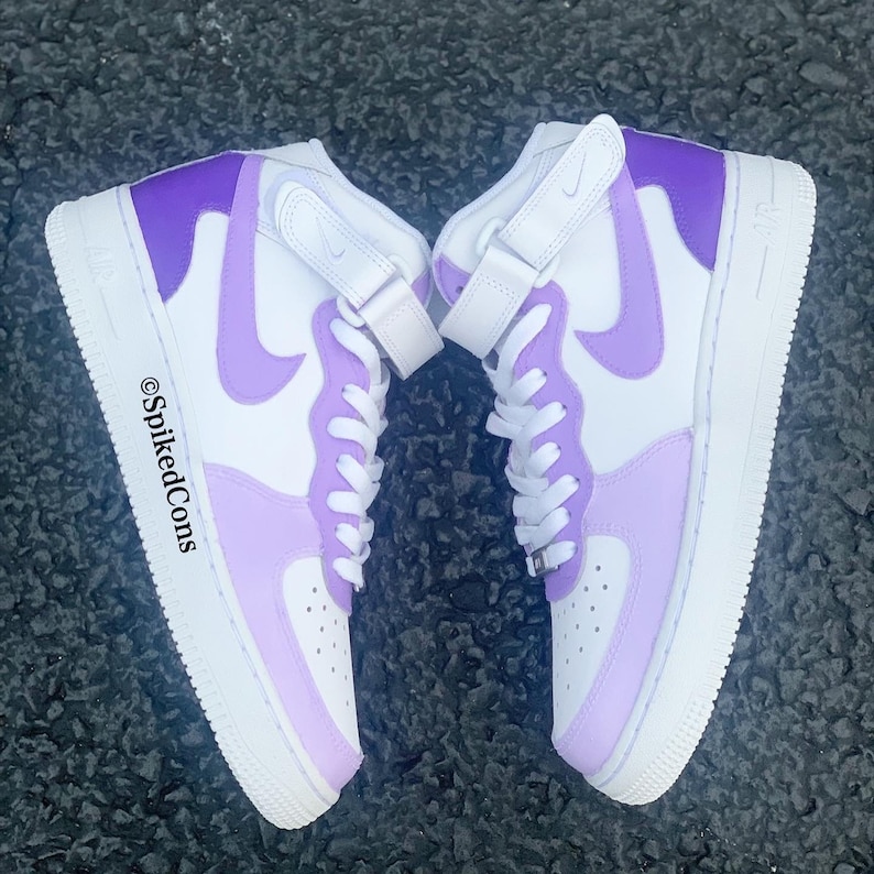 Custom 3 Shades of Purple AF1 kids & Adults - Etsy