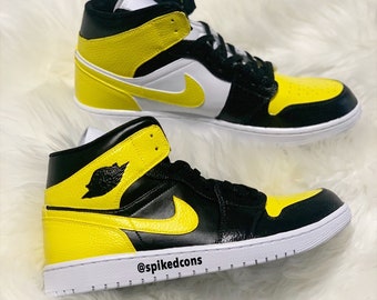 Custom Yellow Black & White J 1s