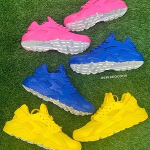 Adult Custom Huaraches -Yellow Blue Peach Pink