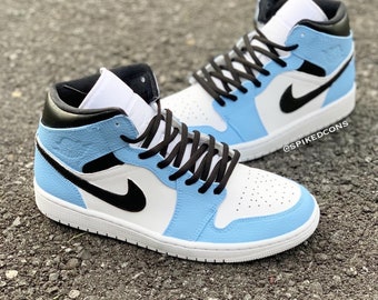 Custom Black Blue & White J 1- Air (read description).  Check Sizing Before Ordering