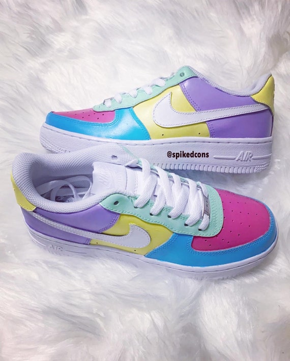 Custom colorful Sneakers AF1 Lows Check Sizing Before Ordering Etsy Ireland