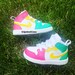 Custom Color Block “South Beach” J 1s- “Pink Yellow Teal”Check Sizing Before Ordering