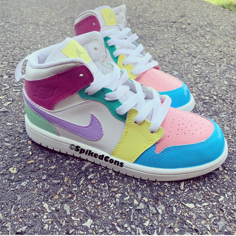 pink and blue jordan 8