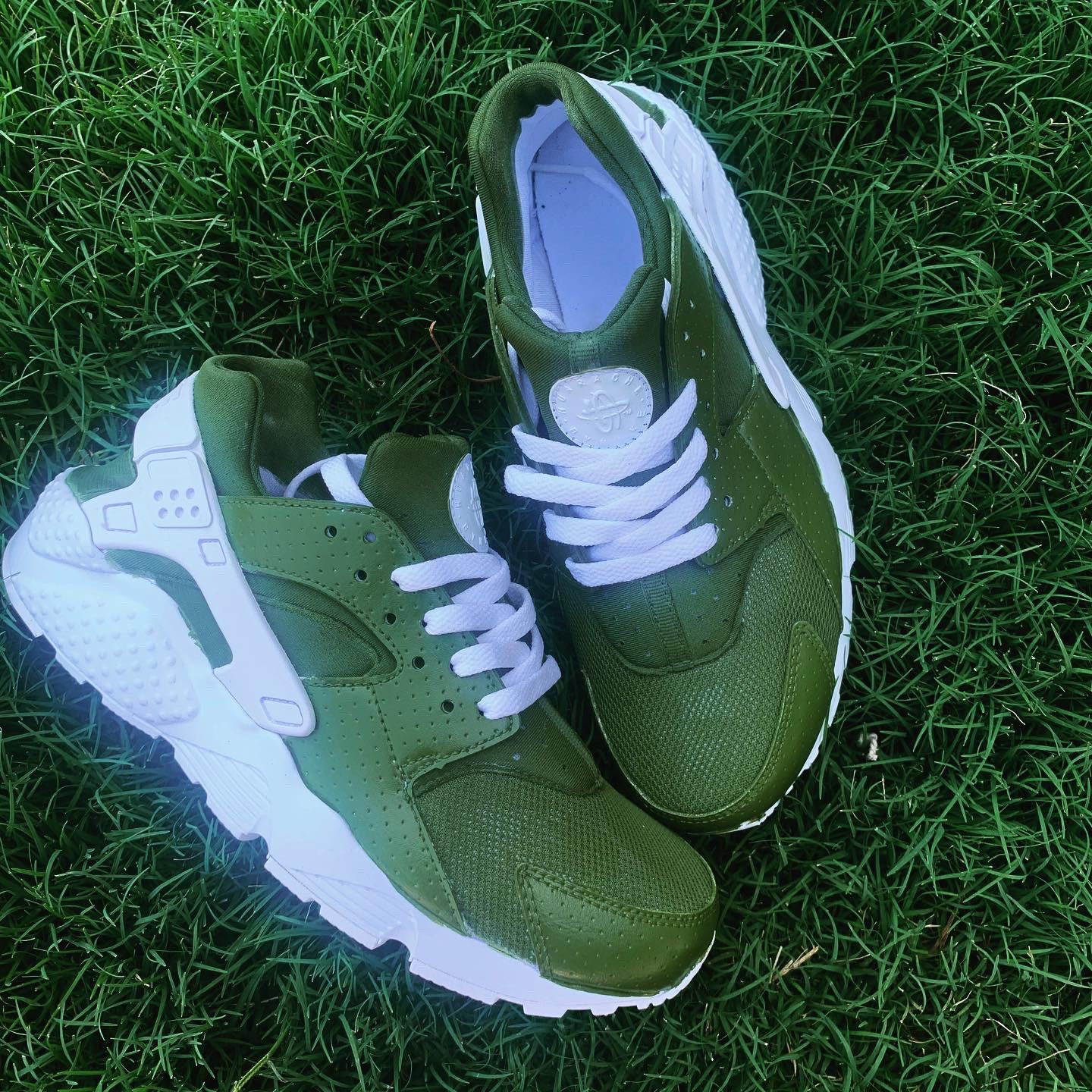 Olive green top huaraches mens