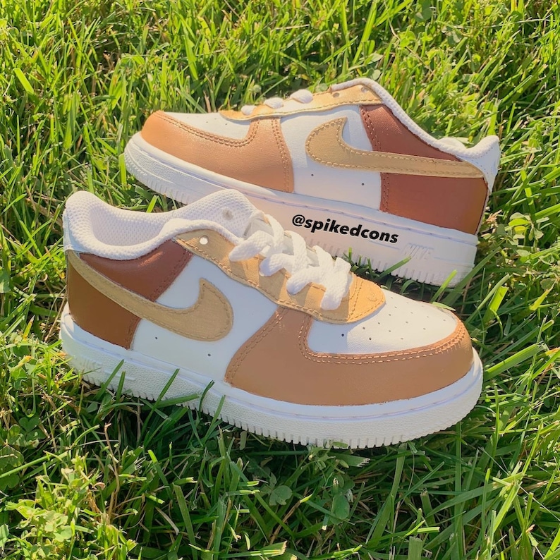 Custom “3 Shades of Brown” (AF1)--Check Sizing Before Ordering 