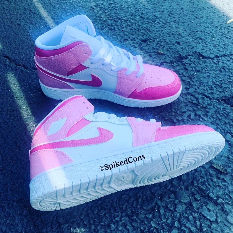 Custom “Double Pink Passion 1s-(2 shade of pink)-Check Sizing Before Ordering 