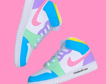 Bloque de color personalizado "Tropical" J 1s - "Rosa Amarillo Morado Azul Rosa" —Consulte la talla antes de realizar el pedido