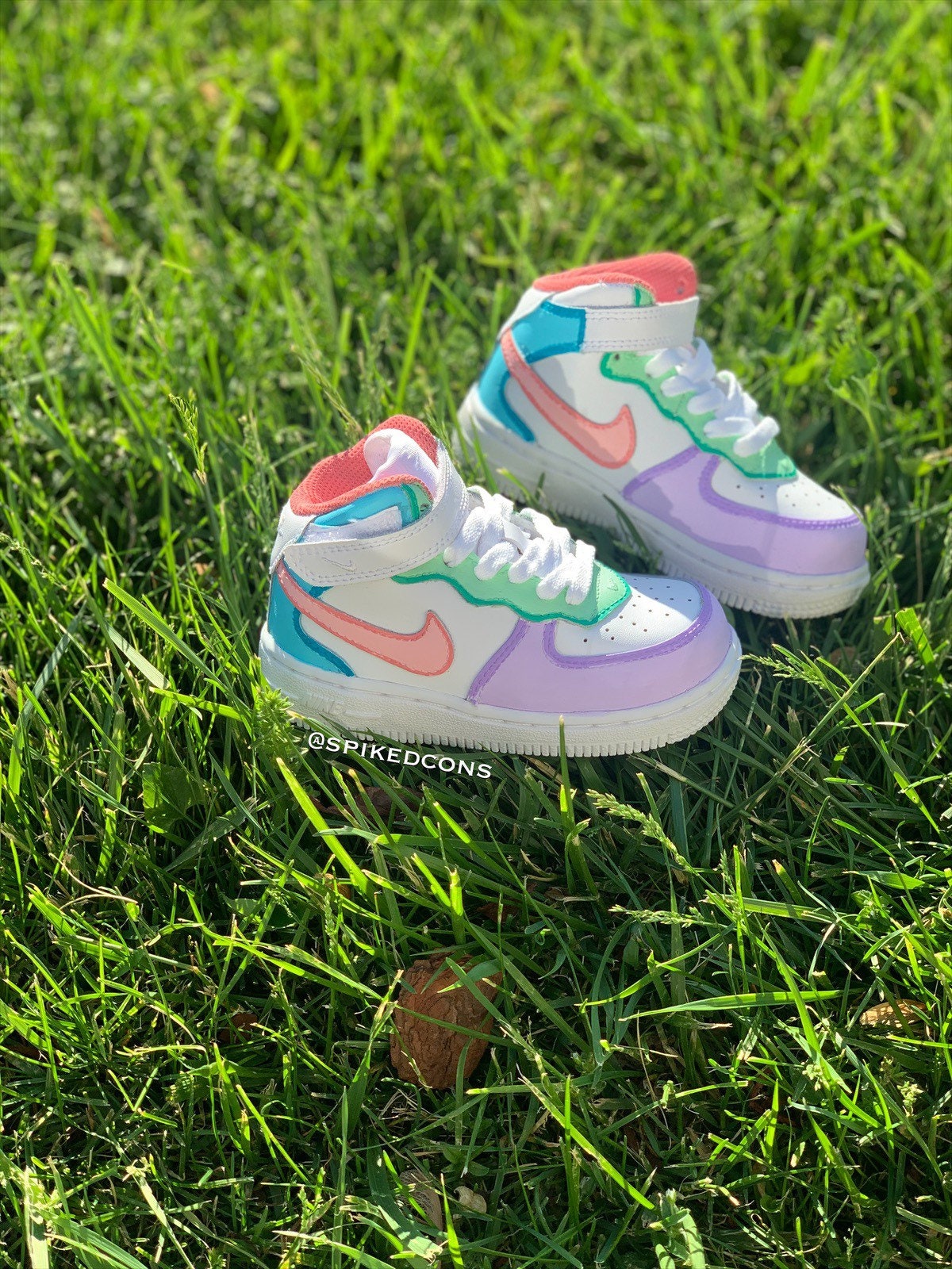 Cotton Candy” Air Force 1's hand-crafted by yours truly. www