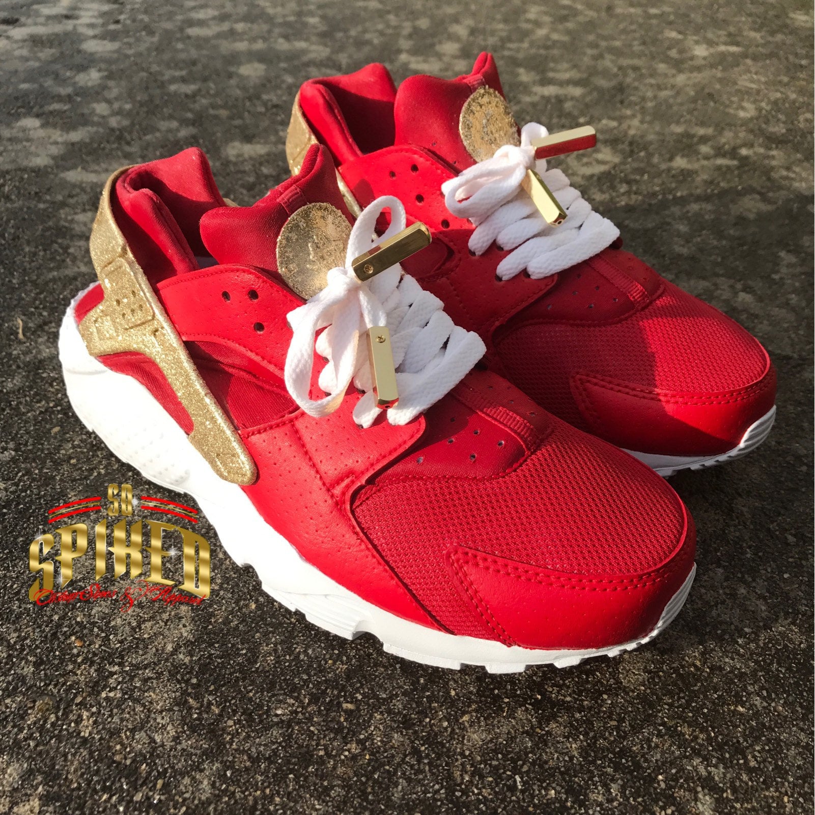 custom red huaraches