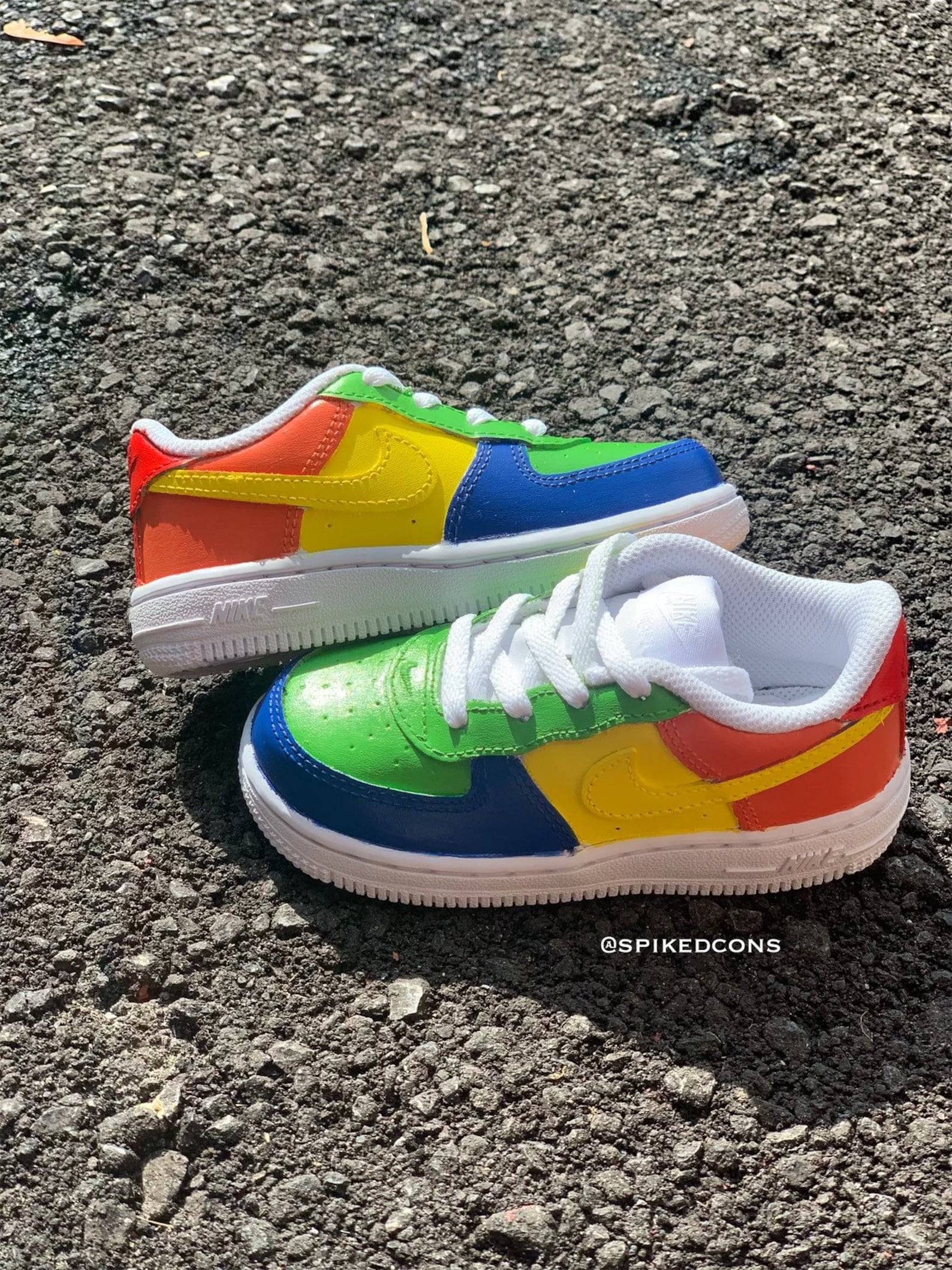 air force 1 with rainbow bottom