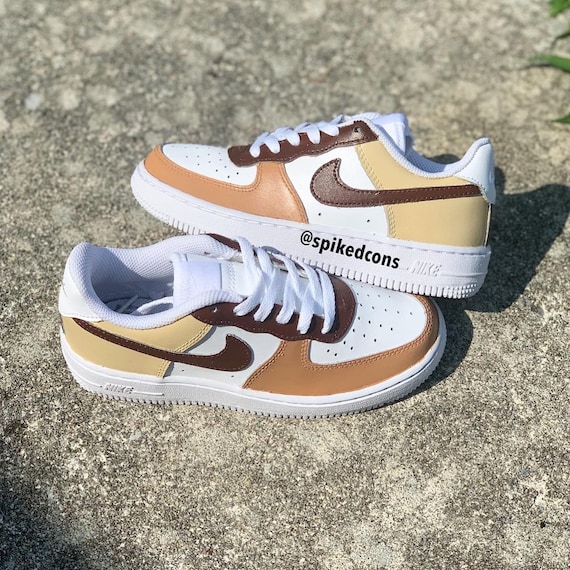 nike air force brown shoes