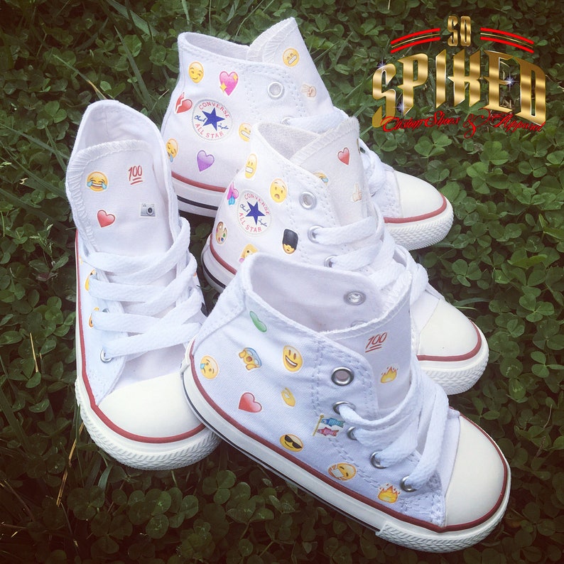 Custom Kid Emoji chucks image 4