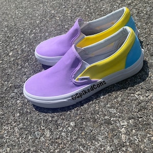 Custom Slip On Vans-Women Men Kids Toddler