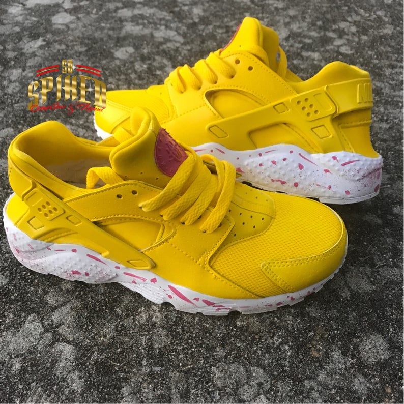 yellow and purple huaraches