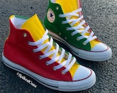 Custom Rasta Chucks red Yellow Green Etsy