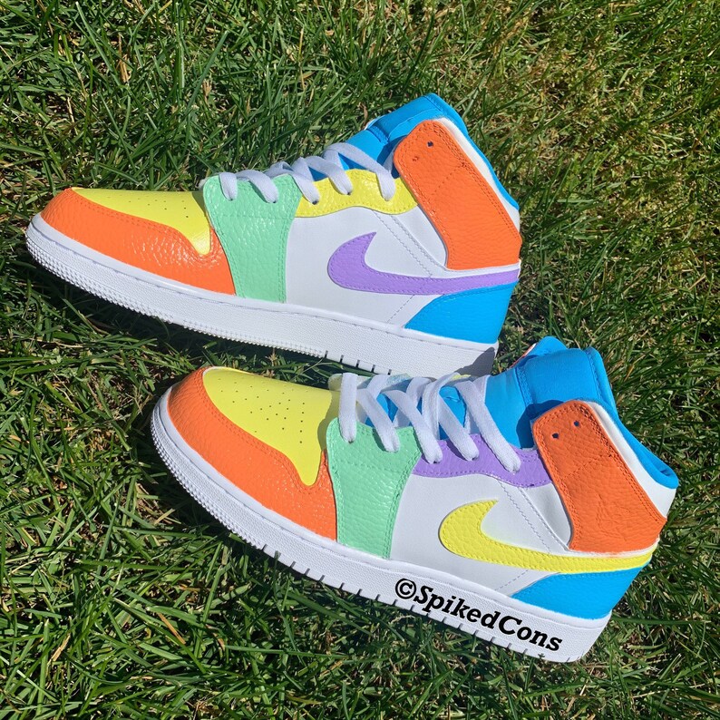 Custom ColorBlock J 1 “Sweet & Tart” Orange Green Purple Blue YellowCheck Sizing Before OrderingCheck Sizing Before Ordering 