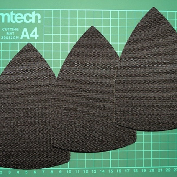 3 x Replacement hook pads for detail sanders, with foam backing, self adhesive. Fits most models of detail sanders. Cut to shape to fit.