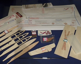 Kit de planeador modelo Hiesbok HAWK DLG (planeador de lanzamiento de disco) para vuelo libre o se puede adaptar fácilmente para control por radio