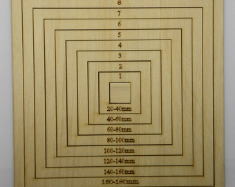 Easy Squares Kit - A set of square plywood templates, perfect for drawing squares or cutting paper squares using the GYRO-CUT craft tool.