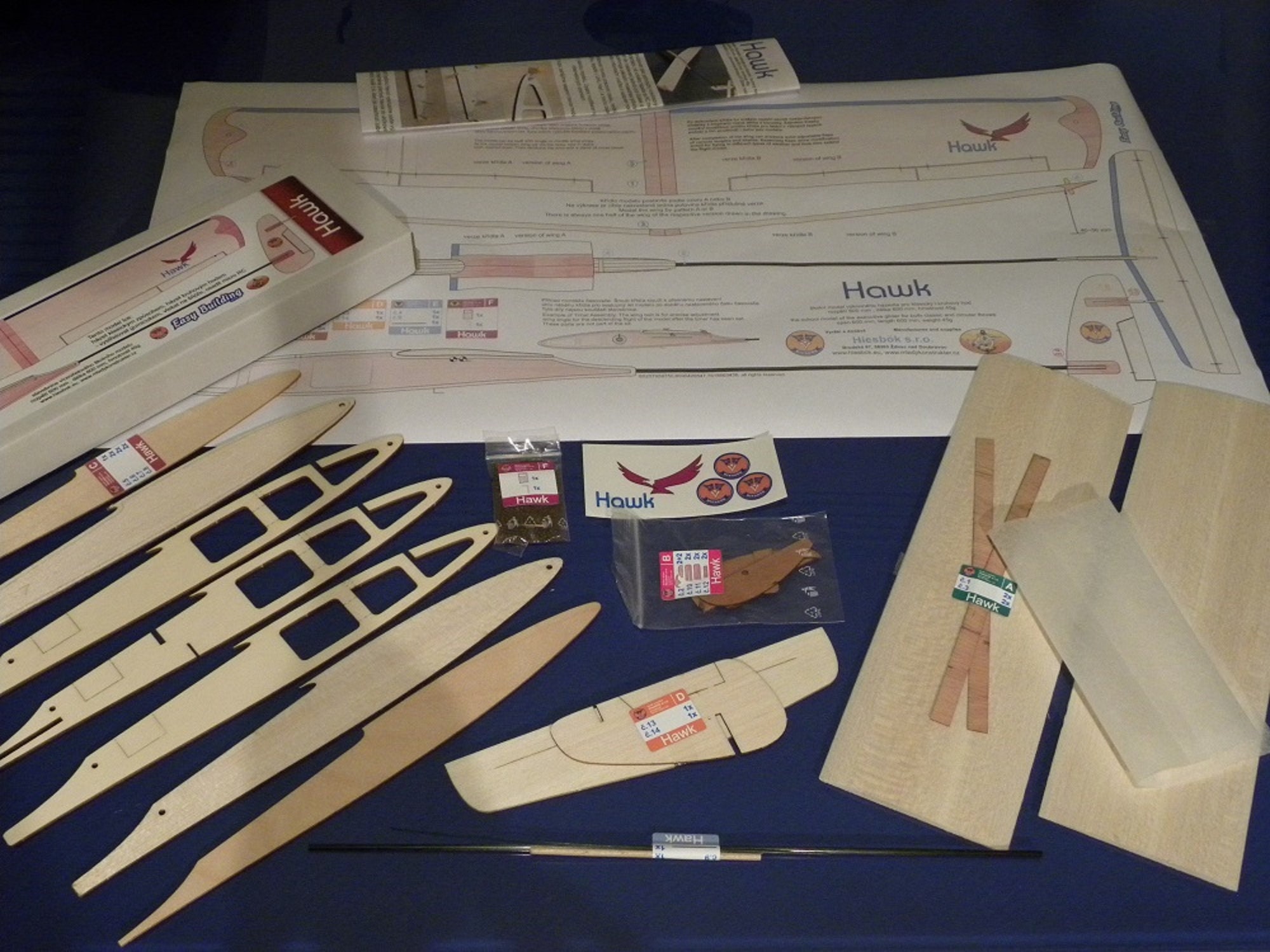 Hiesbok HAWK Model Glider Kit DLG discus Launch Glider for Free Flight
