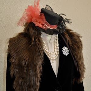 Faux Fur Victorian Stole Wrap